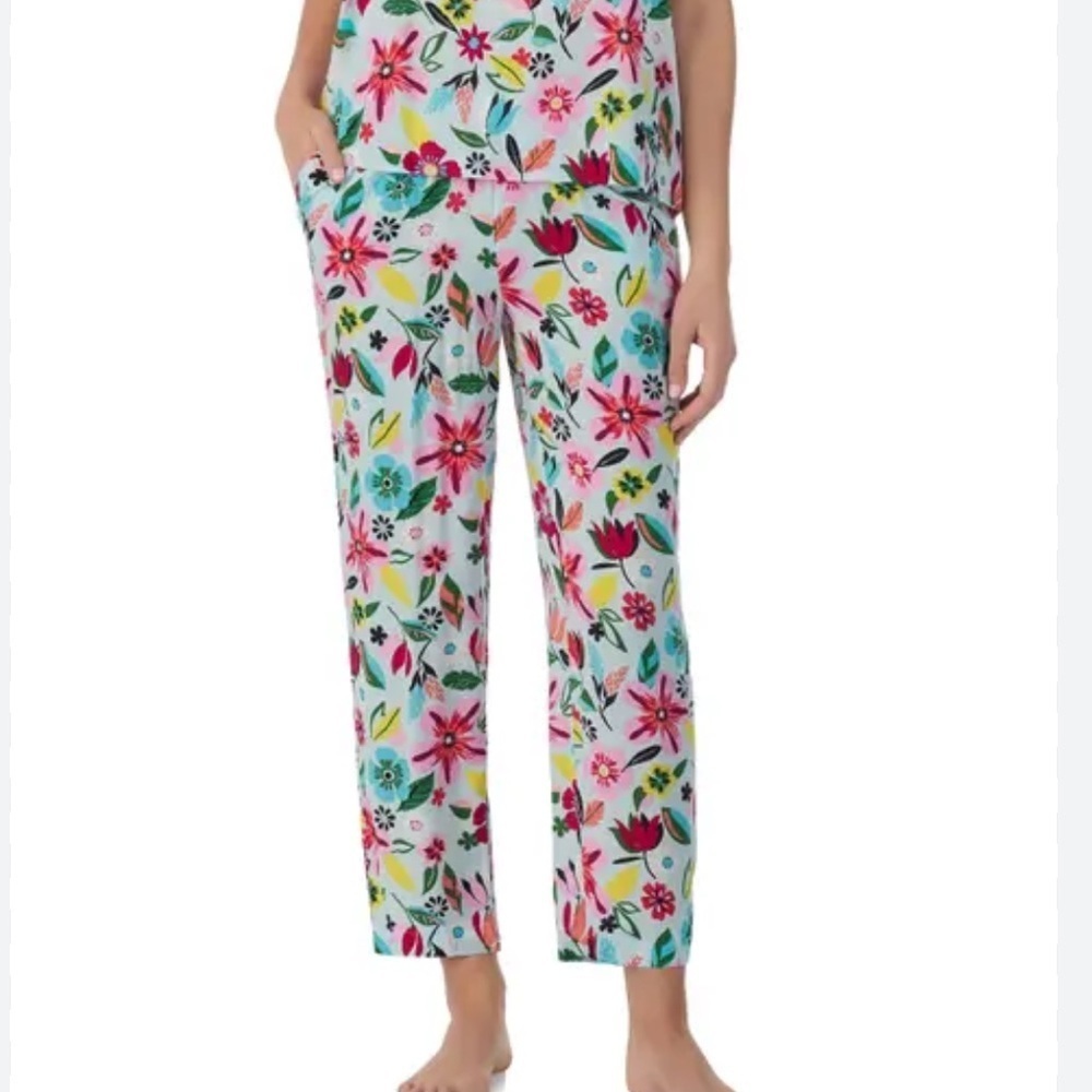 Kate Spade whimsical floral print pajama pants size medium